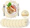 50PCS Disposable Gold White Metallic Round Paper PlaceMats Round Floral Charger Table Mat Table Setting Mat Pressed Paper Round Place Mats for Wedding Birthday Party Dining Table Decor Supplies
